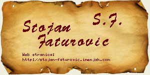 Stojan Faturović vizit kartica